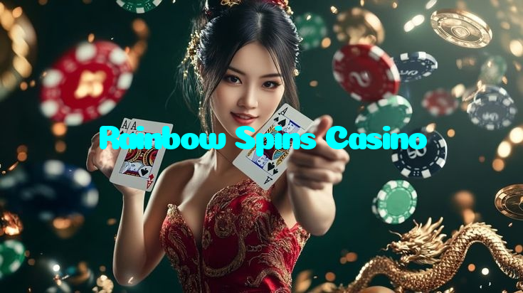 Rainbow Spins Casino casino presented on mobile device in Pakistan with slots and live games